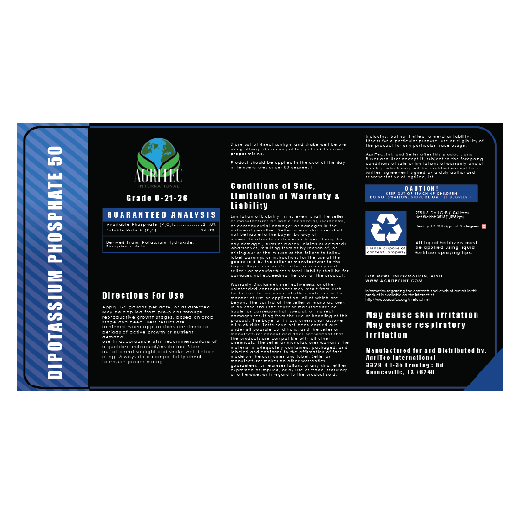 DiPotassium Phosphate 0-21-26 product rendering